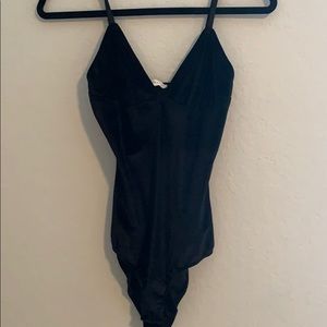 Velvet black bodysuit